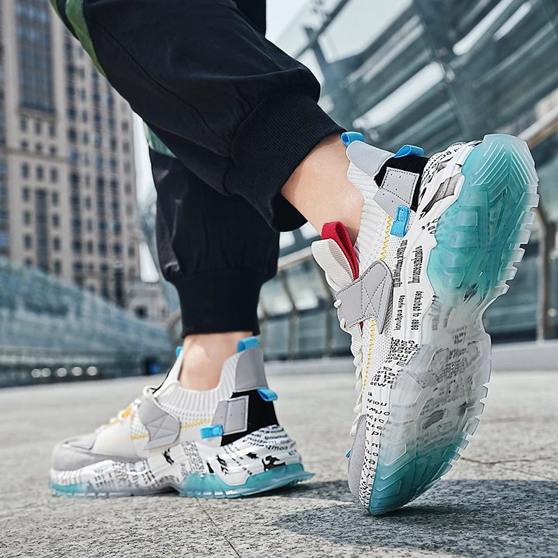 Macky | Colorblock Urban Sneakers voor heren met dikke zool