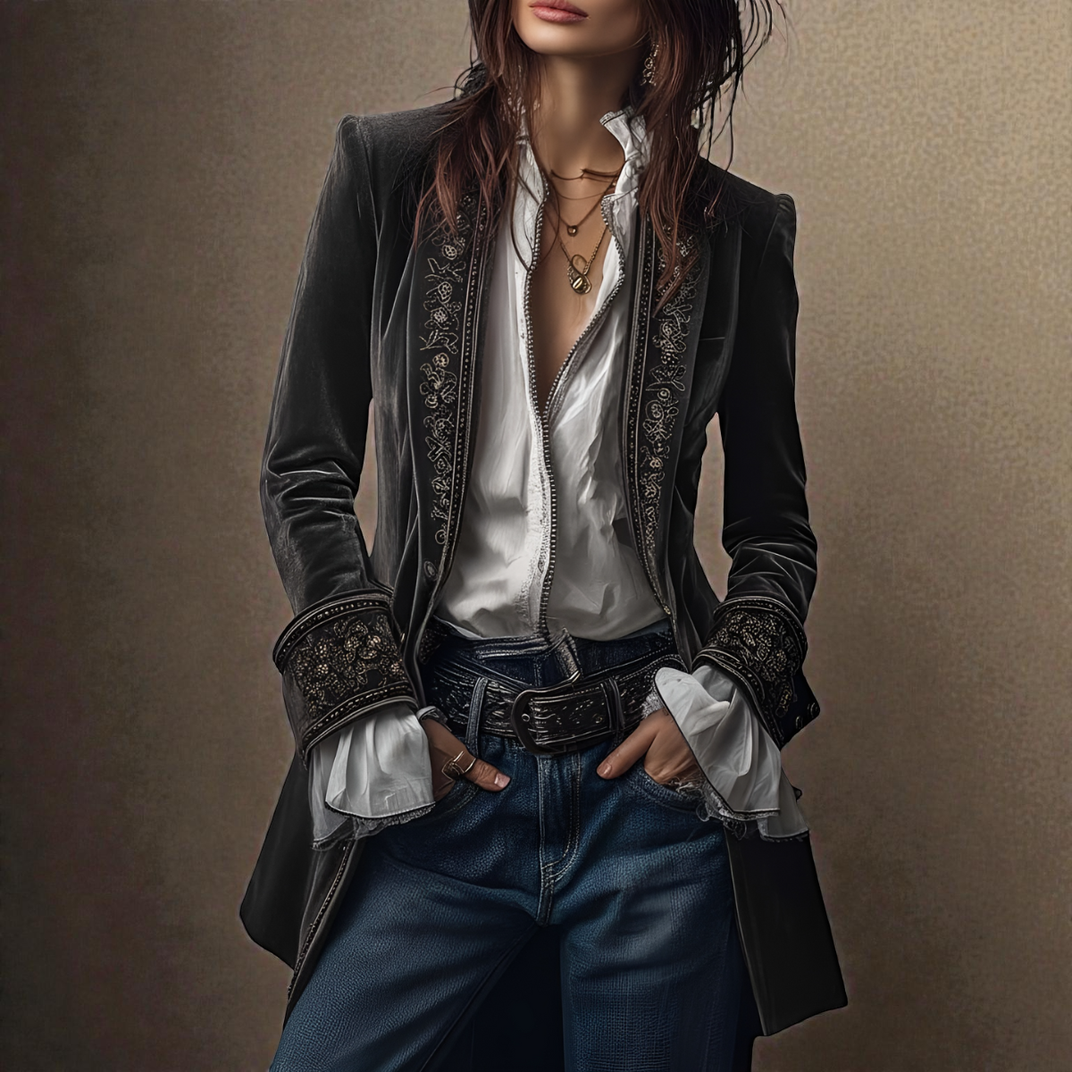 Nuria | Elegante Veloursjacket