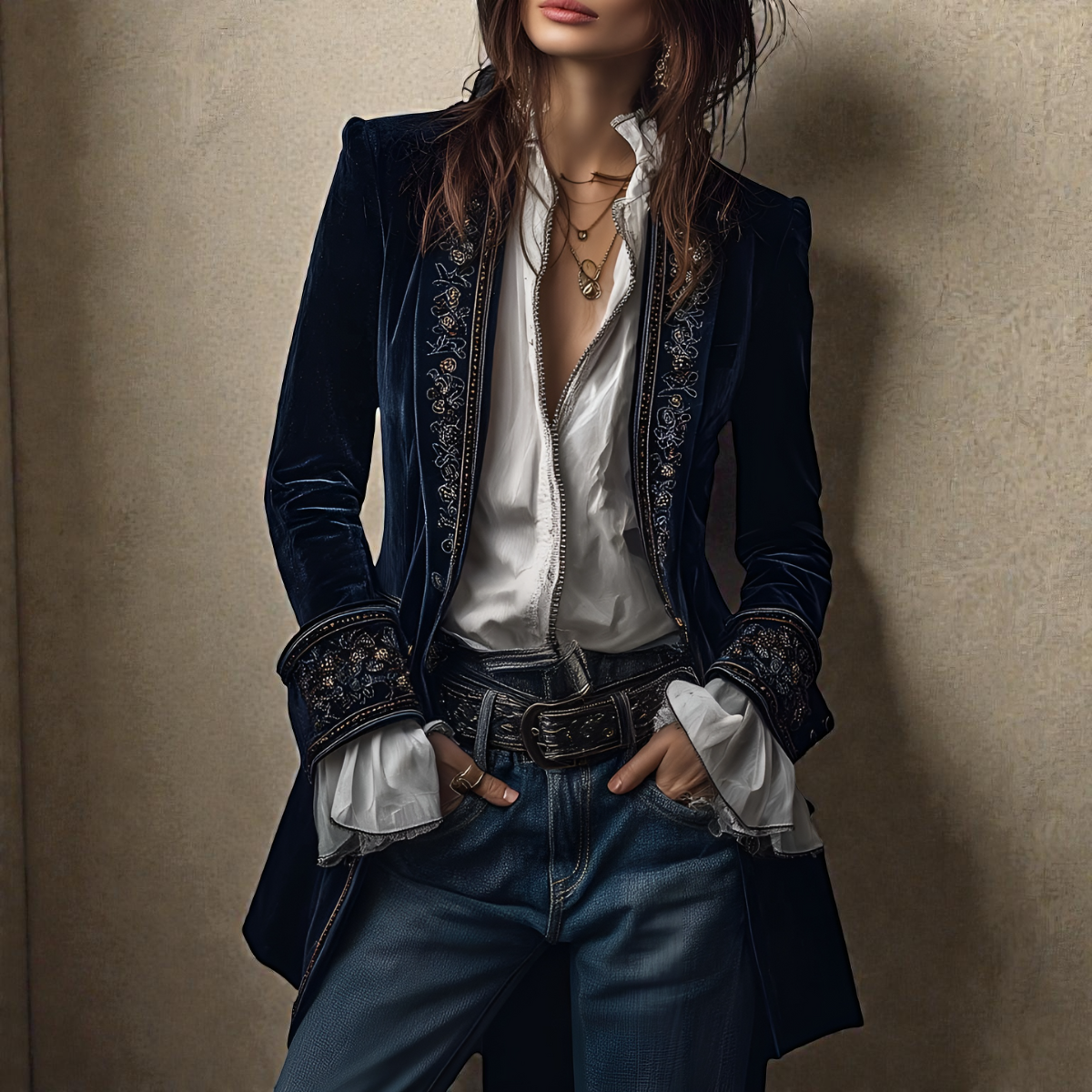 Nuria | Elegante Veloursjacket