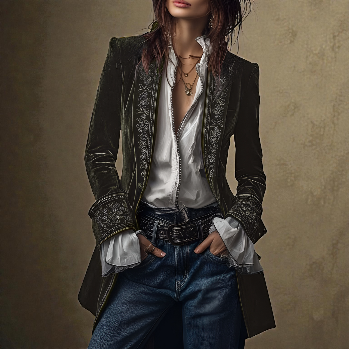 Nuria | Elegante Veloursjacket