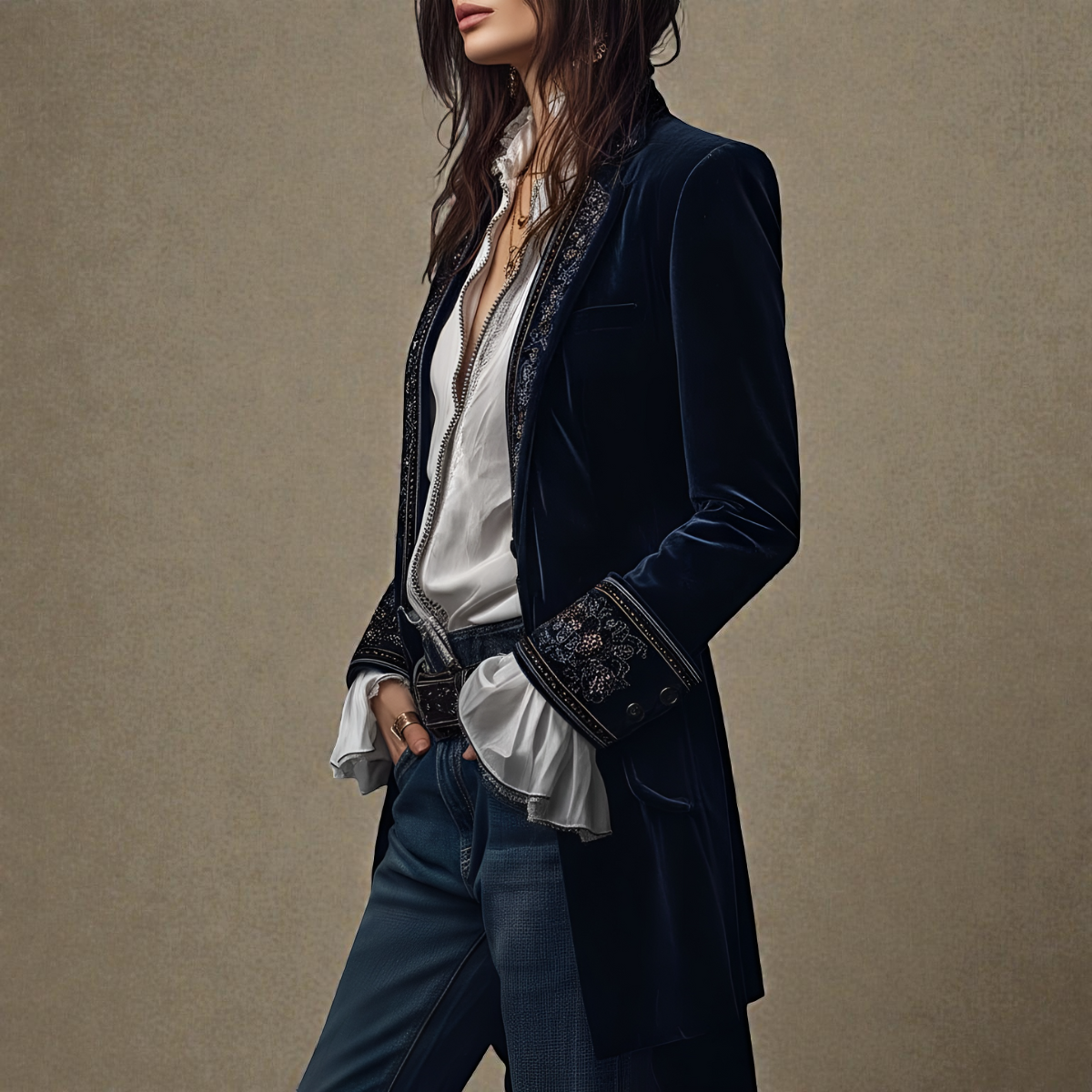 Nuria | Elegante Veloursjacket