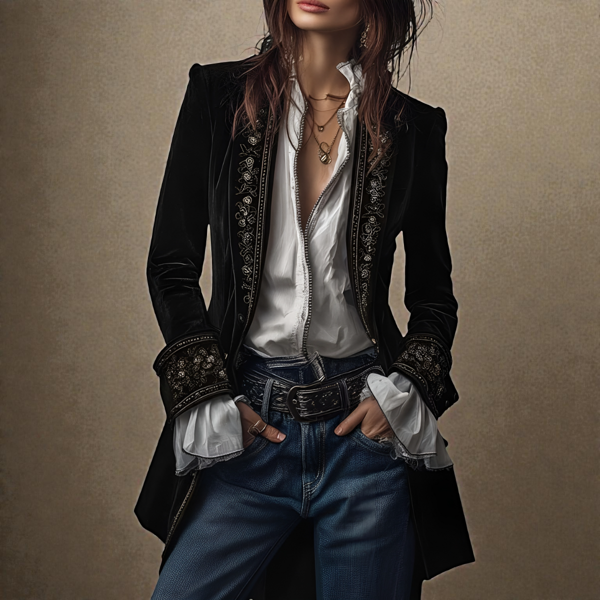 Nuria | Elegante Veloursjacket